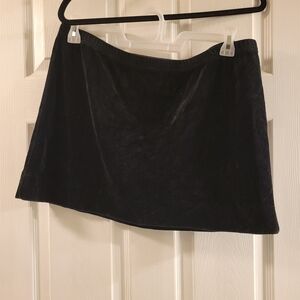 Vintage Mini Black Velvet Skirt